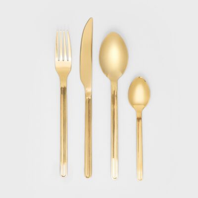 Cutlery set | ROOTS | gold striped | 16 pieces | 723353
