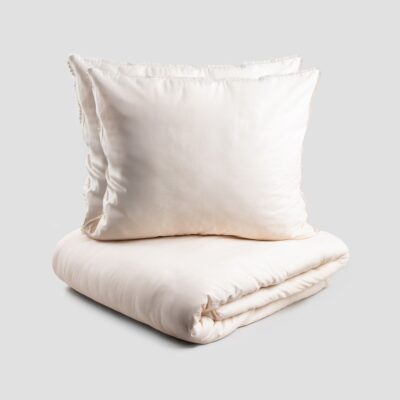 Bedding | NERINIA | cotton beige with lace | 160x200 + 2*70x80 cm | 725142