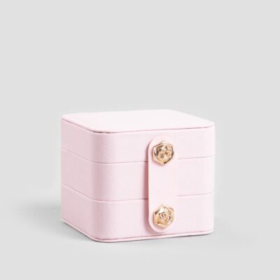 Шкатулка для украшений | LOVE | 3 яруса розового цвета | 9,5x9,5x8 см | 726453
