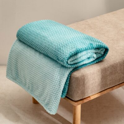 Blanket | GALEN | thick turquoise with ombre effect | 150x200 cm | 727931