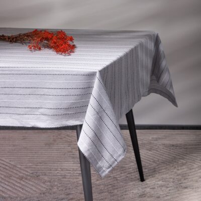 Tablecloth | GREPATO | grey striped | 130x180 | 735165