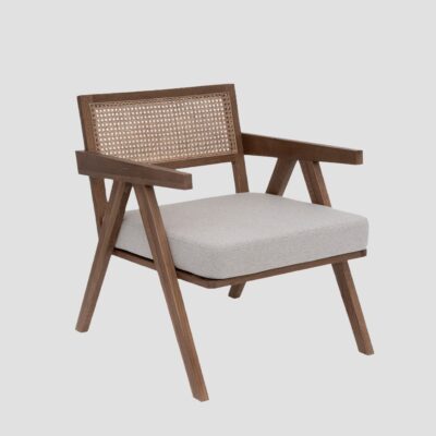 FEDELE armchair | wooden oak with rattan brown | 63x75x75 cm | 739347