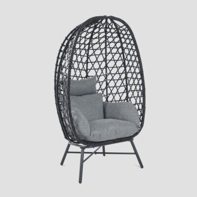 Armchair | PARAISO | Black with grey cushion | 85x67x144 cm | 743573