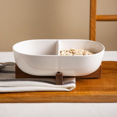 MOOKA | керамическое блюдо с отделениями | 25,5x14 см | 744082