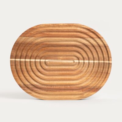 Board | MOOKA | fluted acacia | 33x25.5 cm | 744655