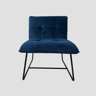 Armchair | NELOX | navy blue velour | 63x69x73 cm | 746321