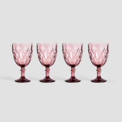 Set of glasses | LUNNA | pink 4 pieces | 0.34 l | 747663