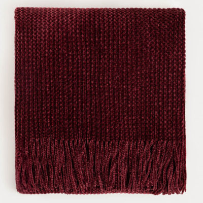 Blanket | CHENILLE | burgundy chenille | 130x170cm | 749148
