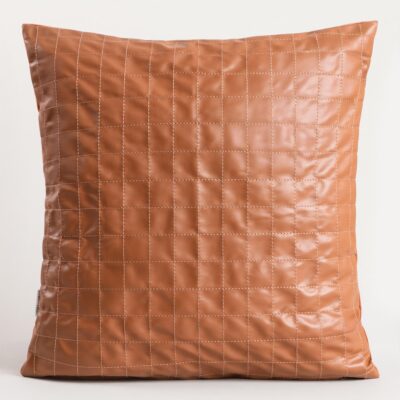 Pillowcase | KATAD | eco-leather with decorative stitching brown | 45x45cm | 749490