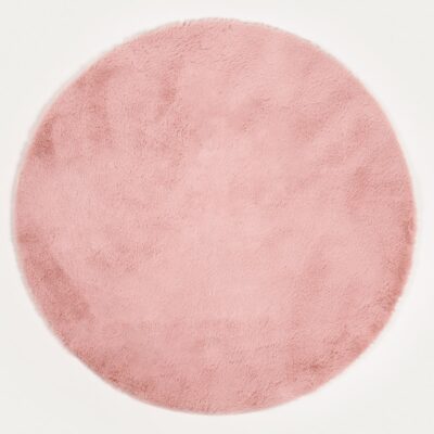 Rug | FALEN | imitation fur round pink | 90 cm | 750526