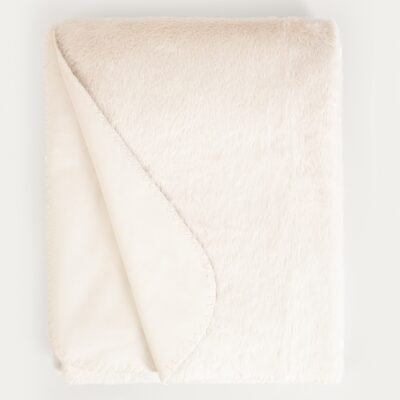 Blanket | NEW CLUMSY | imitation rabbit fur beige | 150x200 cm | 750595