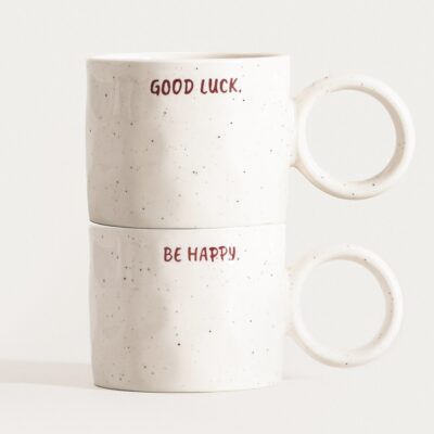 Set of POSI mugs | with inscriptions, 2 pcs | 0,3 l | 750809