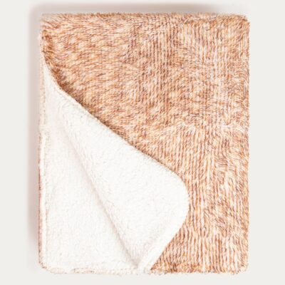 Blanket | SANDER | beige with sherpa | 150x200 | 751257