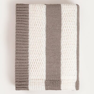 Blanket | RUDENS | ecru striped | 130x170cm | 752421