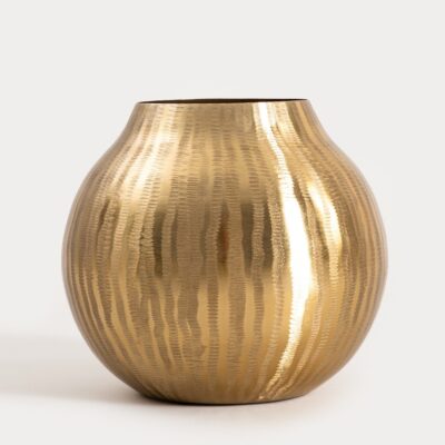 Vase | GIRONA | iron broad gold | 20x15 cm | 753121