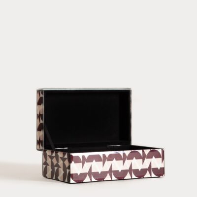 Шкатулка для украшений | CHERRY CHIC | с бордовым узором | 20x12x8 см | 753145