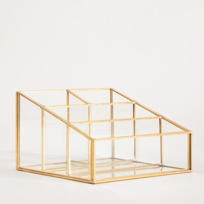 Organiser | GRAZIA | glass gold | 16x16x10 cm | 753169