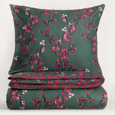 Bedding | HOLLYBERRY | cotton in festive pattern | 220x200 + 2*70x80 cm | 758621