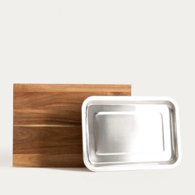 Deska | MOOKA | do krojenia z metalowym pojemnikiem | 35x25cm | 761966