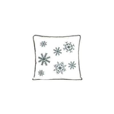 Pillowcase | ORIEL | in green snowflakes | 45x45 cm | 709319