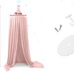 KX6104 Baldachim kurtyna namiot tipi wiszący różowy 3