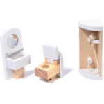 KX6201 Domek dla lalek MDF drewniany z akcesoriami LED 80cm czar