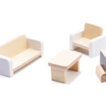 KX6201 Domek dla lalek MDF drewniany z akcesoriami LED 80cm czar