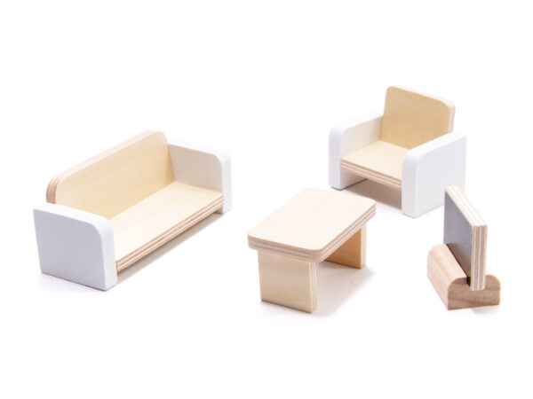 KX6201 Domek dla lalek MDF drewniany z akcesoriami LED 80cm czar KX6201 Domek dla lalek MDF drewniany z akcesoriami LED 80cm czar