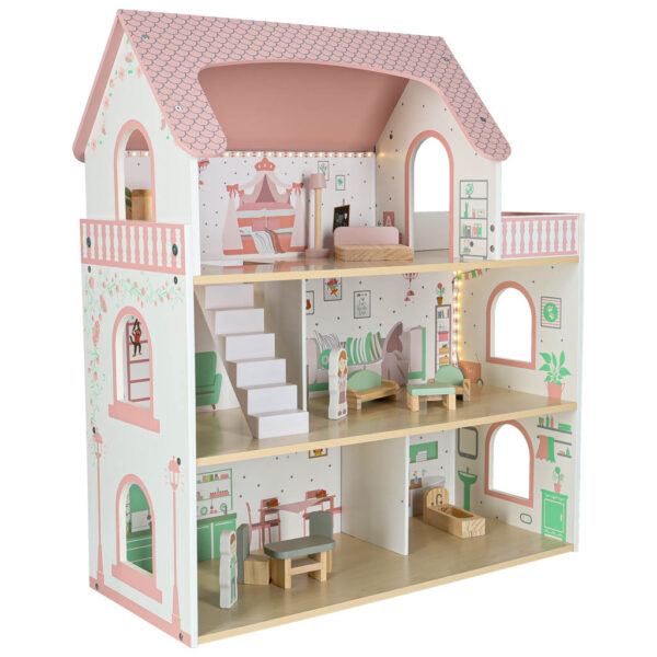 Domek-dla-lalek-drewniany-LULILO-Peonio-70cm-LED-roz-176202 Domek-dla-lalek-drewniany-LULILO-Peonio-70cm-LED-roz-176202