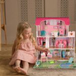 Domek-dla-lalek-drewniany-Lulilo-Gardeno-z-ogrodkiem-mebelki-70cm-rozowy-LED-176196