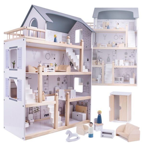 Domek-dla-lalek-drewniany-mebelki-80cm-bialy-szary-166637