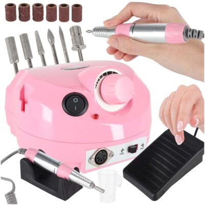 Nail milling machine electric 65W manicure pedicure 6 tips cutters