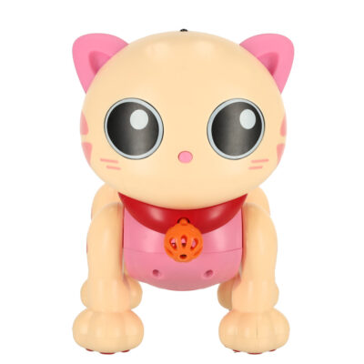 Interactive cat remote control RC robot jumps pink