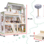 KX5944 Domek dla lalek drewniany apartament Ikonka boho 3