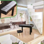 KX5944 Domek dla lalek drewniany apartament Ikonka boho 7