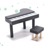 KX6201 Domek dla lalek MDF drewniany z akcesoriami LED 80cm czar