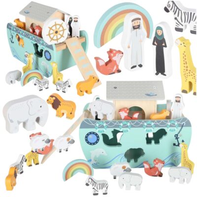 Деревянный сортер Lulilo Ноев ковчег корабль животные 9 элементов