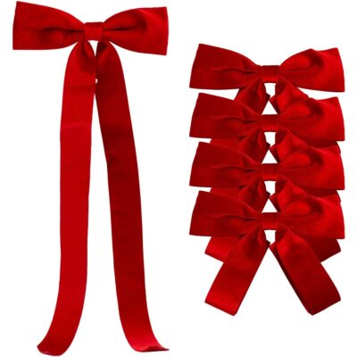 RED DECORATIVE COCARD 2x19x48CM 4SZT MICA