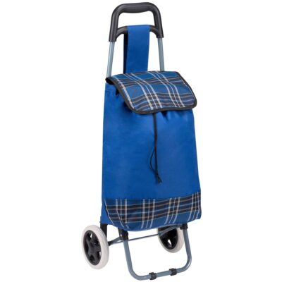 CART WHEELED SHOPPING BAG WITH FRAME 31L BLUE