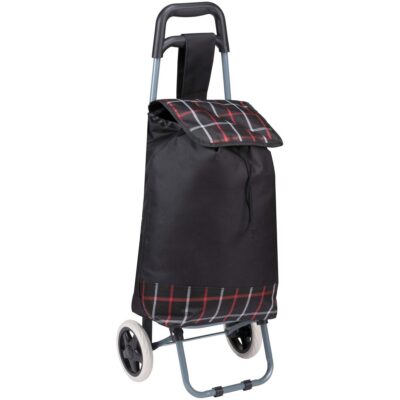 CART WHEELED SHOPPING BAG WITH FRAME 31L BLACK