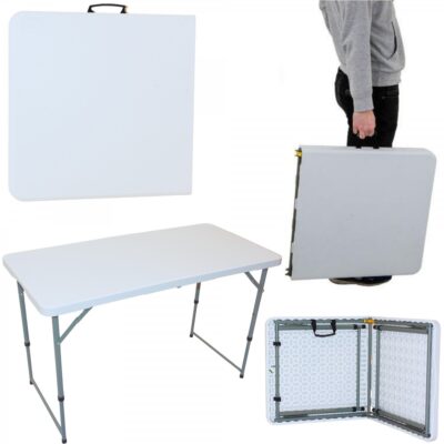 CATERING TABLE FOLDING IN CASE 120x60CM 100KG WHITE
