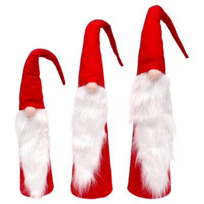 SET OF RED DECORATIVE SANTA CLAUSES 60,70, 80CM