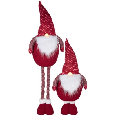 SANTA ON TELESCOPIC LEGS 30X18X100CM ARTICASA RED