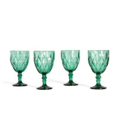 Set of | LUNO | green wine glasses 4pc | 340ml | 748189