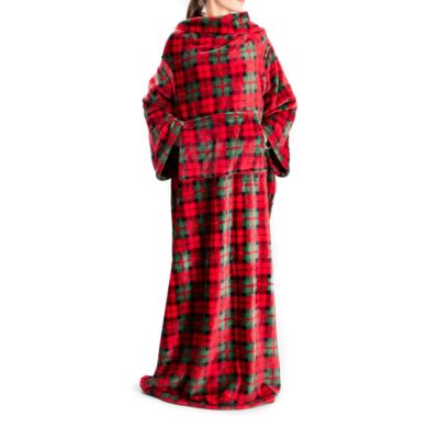 TV blanket | TARTAN | with patterned sleeves | 130x170 cm | 750922