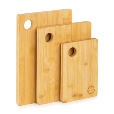 3-piece set of bamboo chopping boards