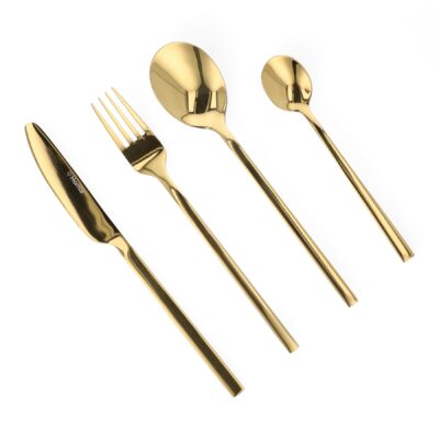Cutlery set | APERI | gold | 24 pieces | ALL 954478