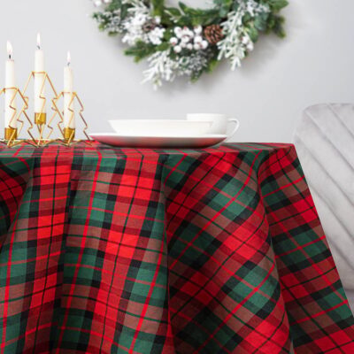 Tablecloth | TARTAN | checkered round | 140 cm | XM22 832845