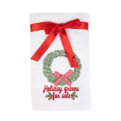 Towel | NADIR | with festive motif white | 45x75 cm | 870694