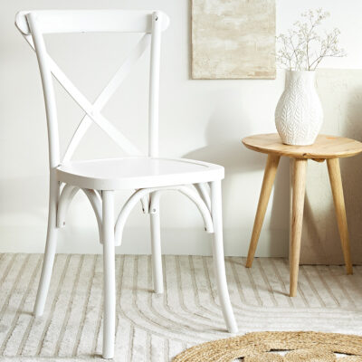 Chair | DREV | wooden white | 43.5x44x89.5 cm | 875736